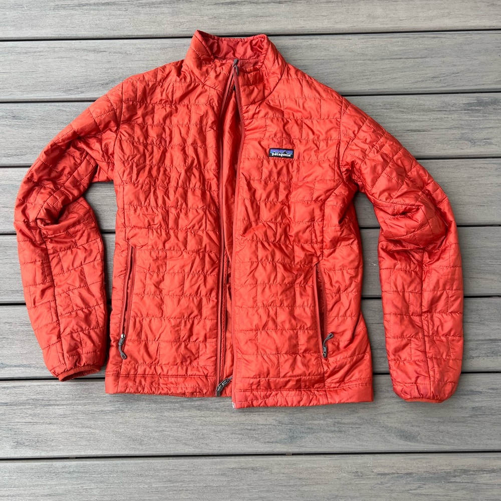 Patagonia Nanopuff Orange Rustic Jacket Mens Medium